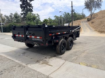 7x14 Iron Bull DTB14 Dump Trailer | 24" Sides | Dual 8K Oil Bath Axles | 16K GVWR
