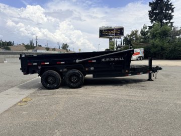 7x14 Iron Bull DTB14 Dump Trailer | 24" Sides | Dual 8K Oil Bath Axles | 16K GVWR