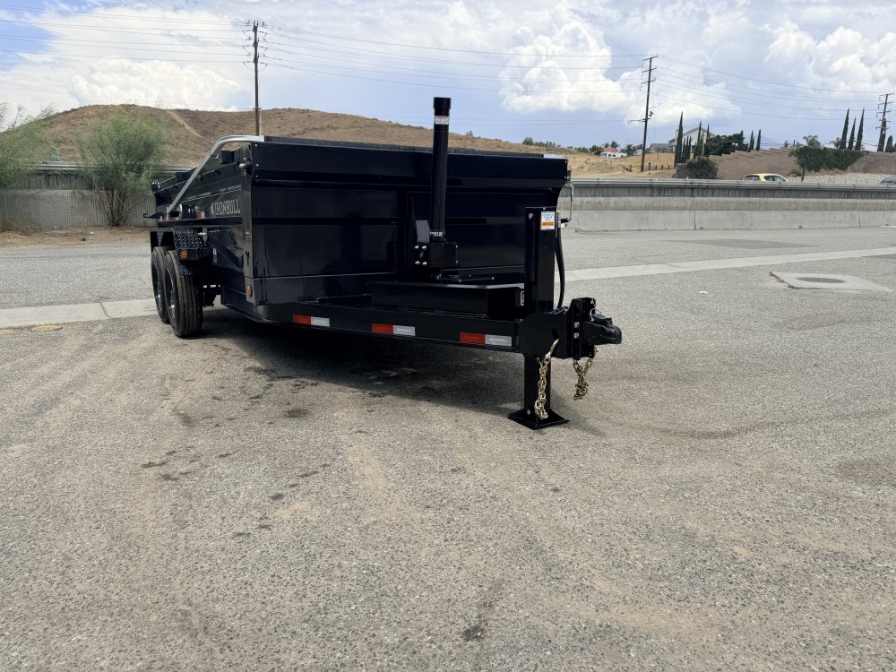 7x14 Iron Bull DTB14 Dump Trailer | 24" Sides | Dual 8K Oil Bath Axles | 16K GVWR