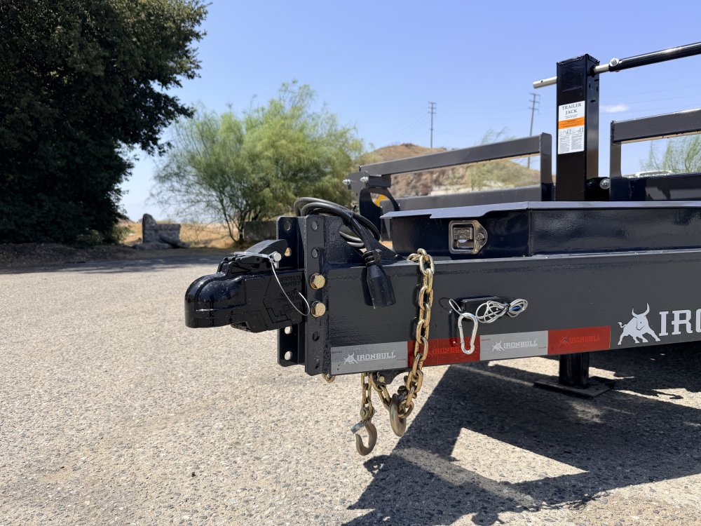 IronBull ETB102x24 Equipment Trailer | 14K GVWR | 8" Channel Frame | Drive-Over Fenders | Toolbox & Winch Plate