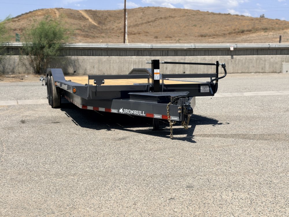 IronBull ETB102x24 Equipment Trailer | 14K GVWR | 8" Channel Frame | Drive-Over Fenders | Toolbox & Winch Plate
