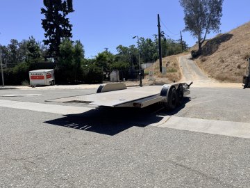 IronBull TRB83x20 Gravity Tilt Car Hauler | 10K GVWR | Steel Deck | Toolbox & Winch Plate