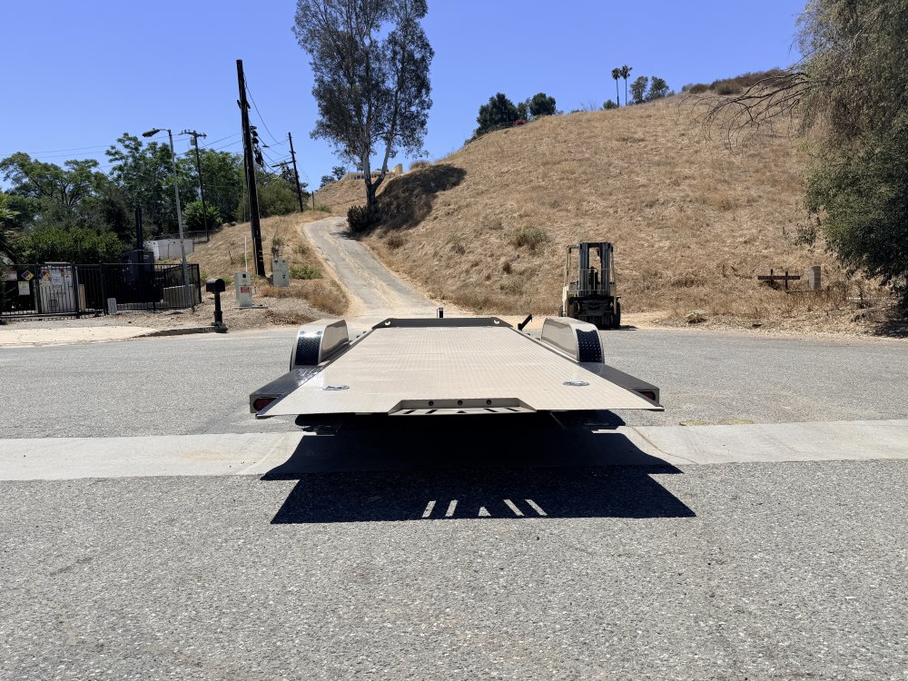 IronBull TRB83x20 Gravity Tilt Car Hauler | 10K GVWR | Steel Deck | Toolbox & Winch Plate