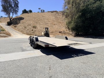 IronBull TRB83x20 Gravity Tilt Car Hauler | 10K GVWR | Steel Deck | Toolbox & Winch Plate