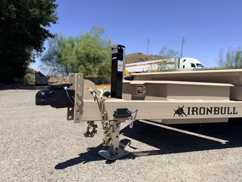 IronBull TRB83x20 Gravity Tilt Car Hauler | 10K GVWR | Steel Deck | Toolbox & Winch Plate