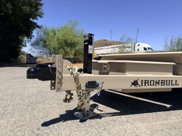 IronBull TRB83x20 Gravity Tilt Car Hauler | 10K GVWR | Steel Deck | Toolbox & Winch Plate