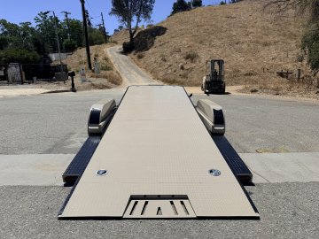 IronBull TRB83x20 Gravity Tilt Car Hauler | 10K GVWR | Steel Deck | Toolbox & Winch Plate