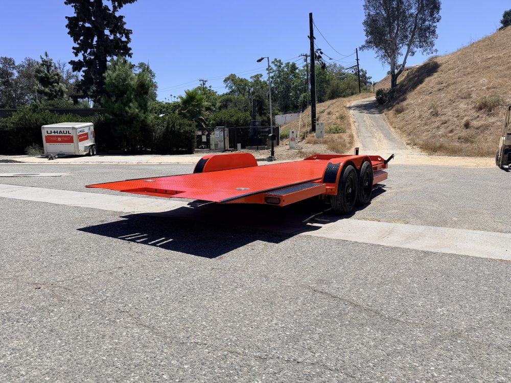 IronBull TRB83x20 Gravity Tilt Car Hauler | 10K GVWR | Steel Deck | Toolbox & Winch Plate