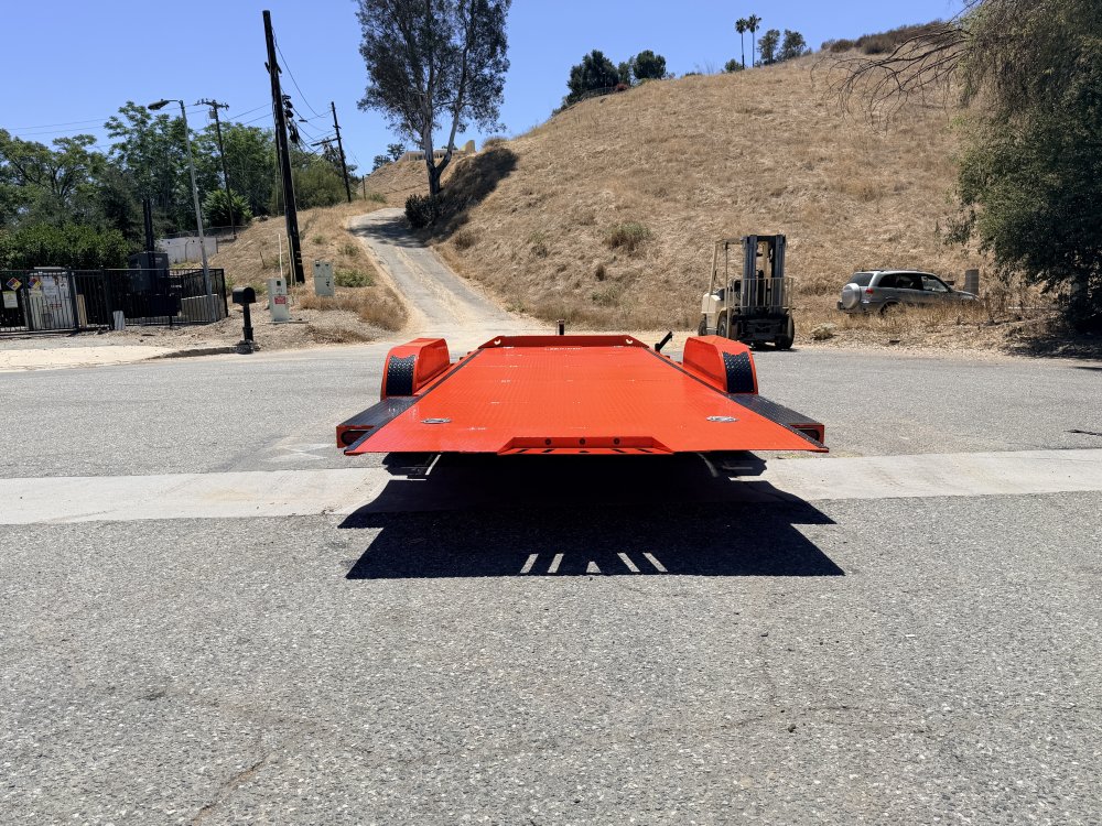 IronBull TRB83x20 Gravity Tilt Car Hauler | 10K GVWR | Steel Deck | Toolbox & Winch Plate