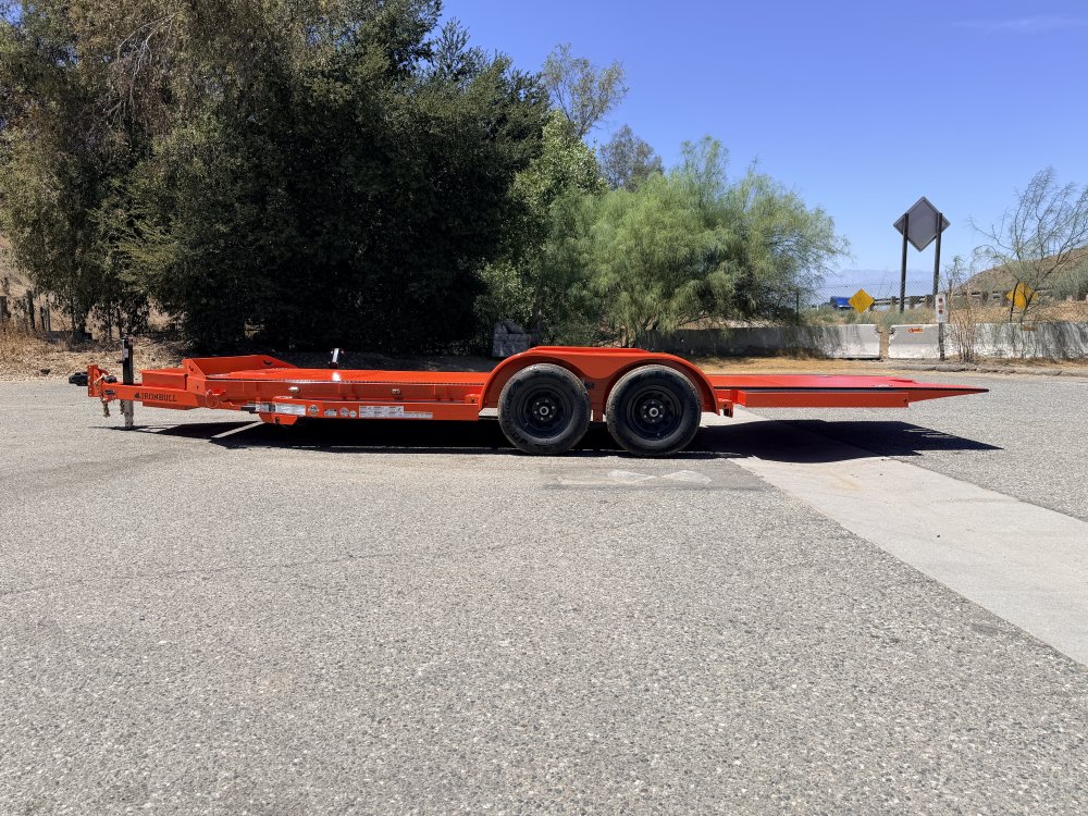 IronBull TRB83x20 Gravity Tilt Car Hauler | 10K GVWR | Steel Deck | Toolbox & Winch Plate