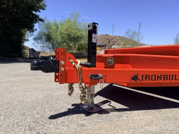 IronBull TRB83x20 Gravity Tilt Car Hauler | 10K GVWR | Steel Deck | Toolbox & Winch Plate