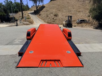 IronBull TRB83x20 Gravity Tilt Car Hauler | 10K GVWR | Steel Deck | Toolbox & Winch Plate