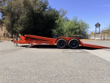 IronBull TRB83x20 Gravity Tilt Car Hauler | 10K GVWR | Steel Deck | Toolbox & Winch Plate