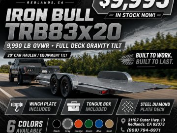 83"x20' IronBull Flatbed Car Hauler