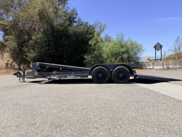 IronBull TRB83x20 Gravity Tilt Car Hauler | 10K GVWR | Steel Deck | Toolbox & Winch Plate