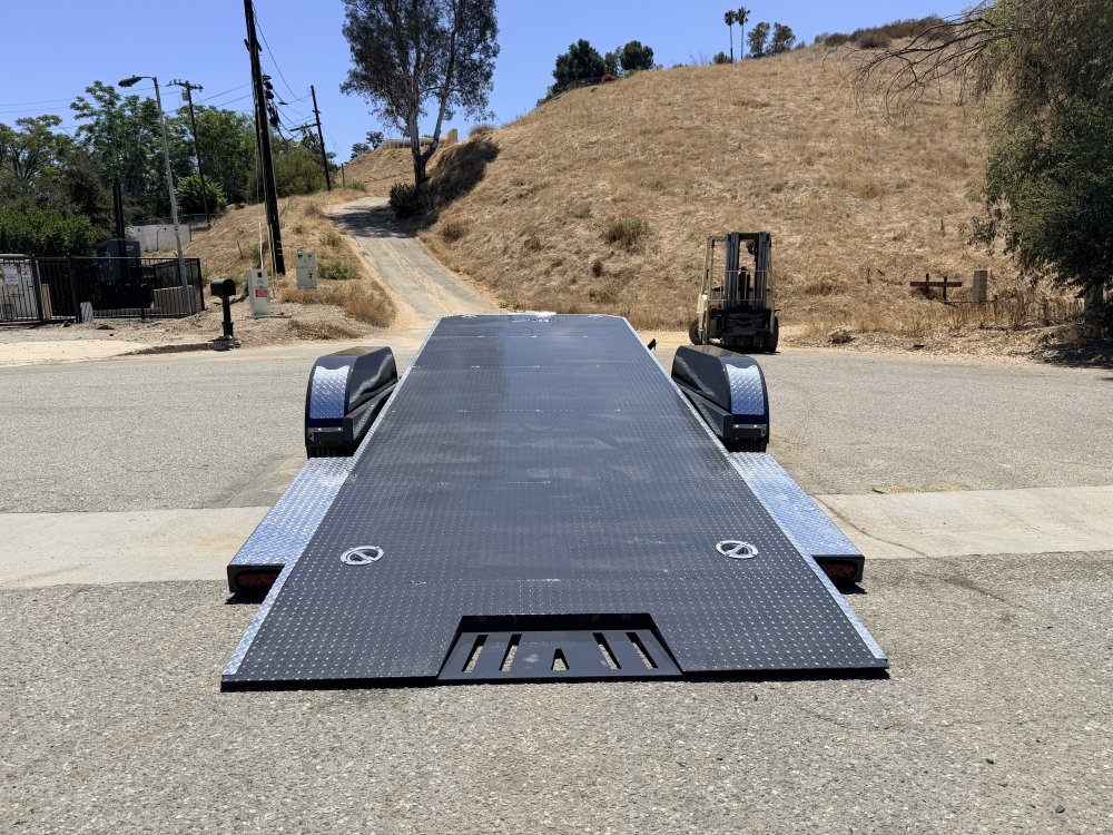 IronBull TRB83x20 Gravity Tilt Car Hauler | 10K GVWR | Steel Deck | Toolbox & Winch Plate
