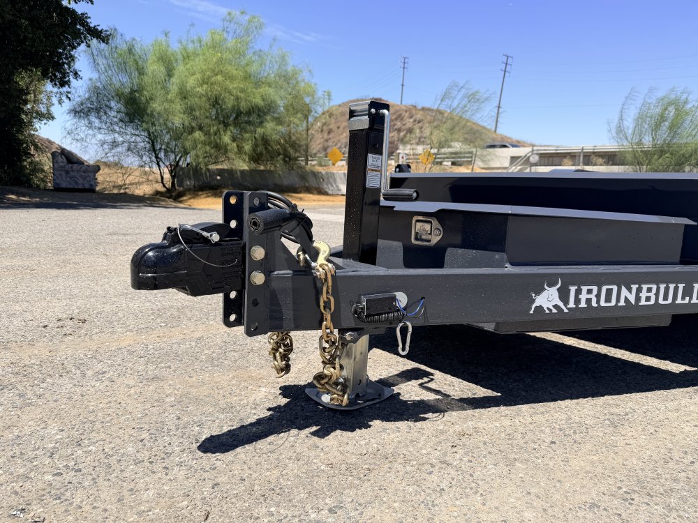 IronBull TRB83x20 Gravity Tilt Car Hauler | 10K GVWR | Steel Deck | Toolbox & Winch Plate
