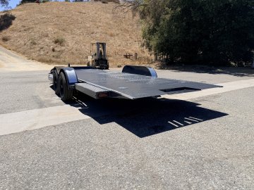 IronBull TRB83x20 Gravity Tilt Car Hauler | 10K GVWR | Steel Deck | Toolbox & Winch Plate