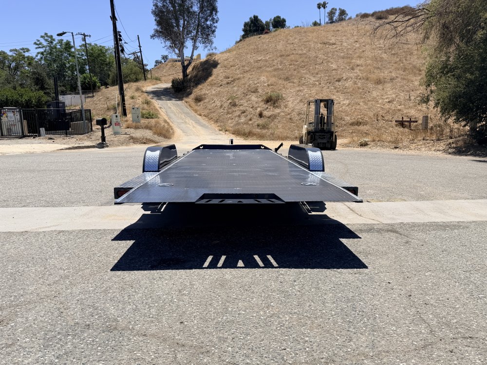 IronBull TRB83x20 Gravity Tilt Car Hauler | 10K GVWR | Steel Deck | Toolbox & Winch Plate
