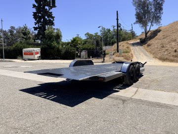 IronBull TRB83x20 Gravity Tilt Car Hauler | 10K GVWR | Steel Deck | Toolbox & Winch Plate