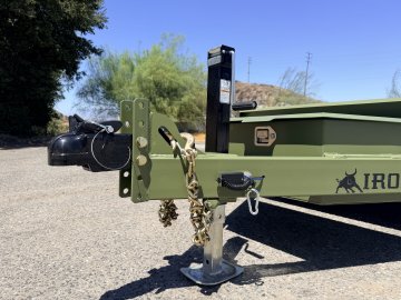 IronBull TRB83x20 Gravity Tilt Car Hauler | 10K GVWR | Steel Deck | Toolbox & Winch Plate