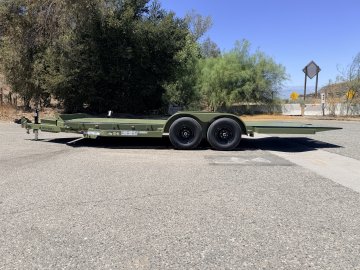 IronBull TRB83x20 Gravity Tilt Car Hauler | 10K GVWR | Steel Deck | Toolbox & Winch Plate