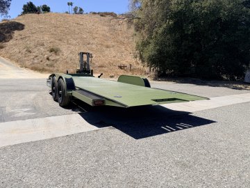 IronBull TRB83x20 Gravity Tilt Car Hauler | 10K GVWR | Steel Deck | Toolbox & Winch Plate
