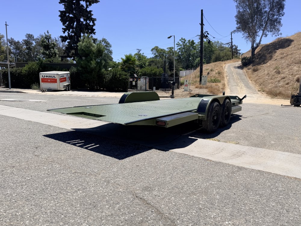 IronBull TRB83x20 Gravity Tilt Car Hauler | 10K GVWR | Steel Deck | Toolbox & Winch Plate