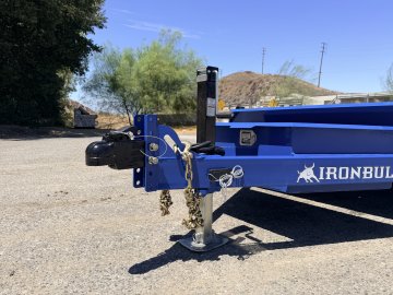 IronBull TRB83x20 Gravity Tilt Car Hauler | 10K GVWR | Steel Deck | Toolbox & Winch Plate