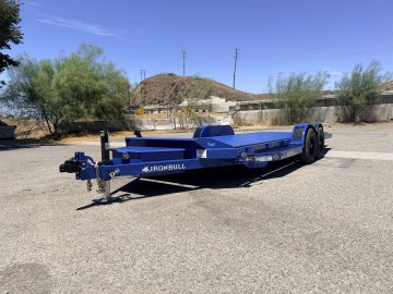 IronBull TRB83x20 Gravity Tilt Car Hauler | 10K GVWR | Steel Deck | Toolbox & Winch Plate