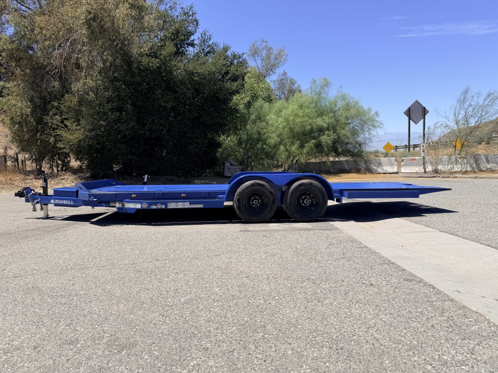 IronBull TRB83x20 Gravity Tilt Car Hauler | 10K GVWR | Steel Deck | Toolbox & Winch Plate