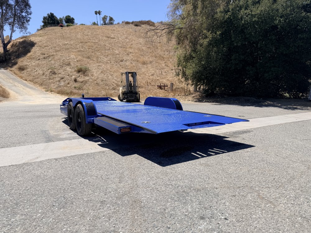 IronBull TRB83x20 Gravity Tilt Car Hauler | 10K GVWR | Steel Deck | Toolbox & Winch Plate