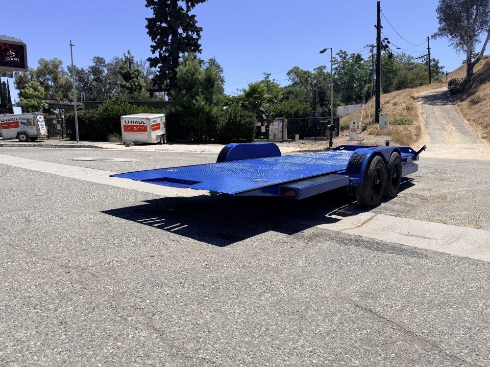 IronBull TRB83x20 Gravity Tilt Car Hauler | 10K GVWR | Steel Deck | Toolbox & Winch Plate