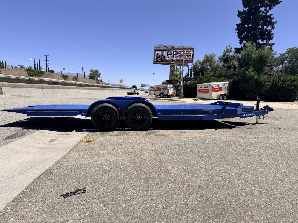 IronBull TRB83x20 Gravity Tilt Car Hauler | 10K GVWR | Steel Deck | Toolbox & Winch Plate