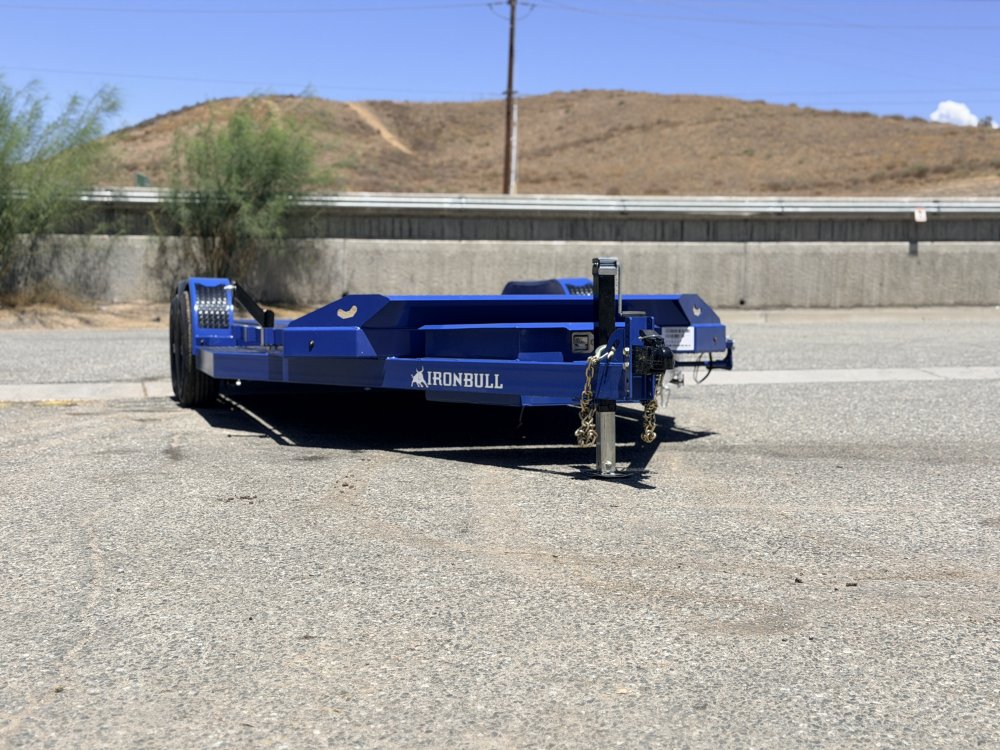 IronBull TRB83x20 Gravity Tilt Car Hauler | 10K GVWR | Steel Deck | Toolbox & Winch Plate
