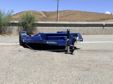IronBull TRB83x20 Gravity Tilt Car Hauler | 10K GVWR | Steel Deck | Toolbox & Winch Plate
