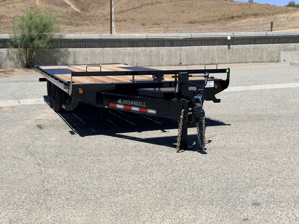 Iron Bull TDP14 102" x 22' 14K Deckover Tilt Trailer - Dual Hydraulic Cylinders, Winch Plate & Spare Mount