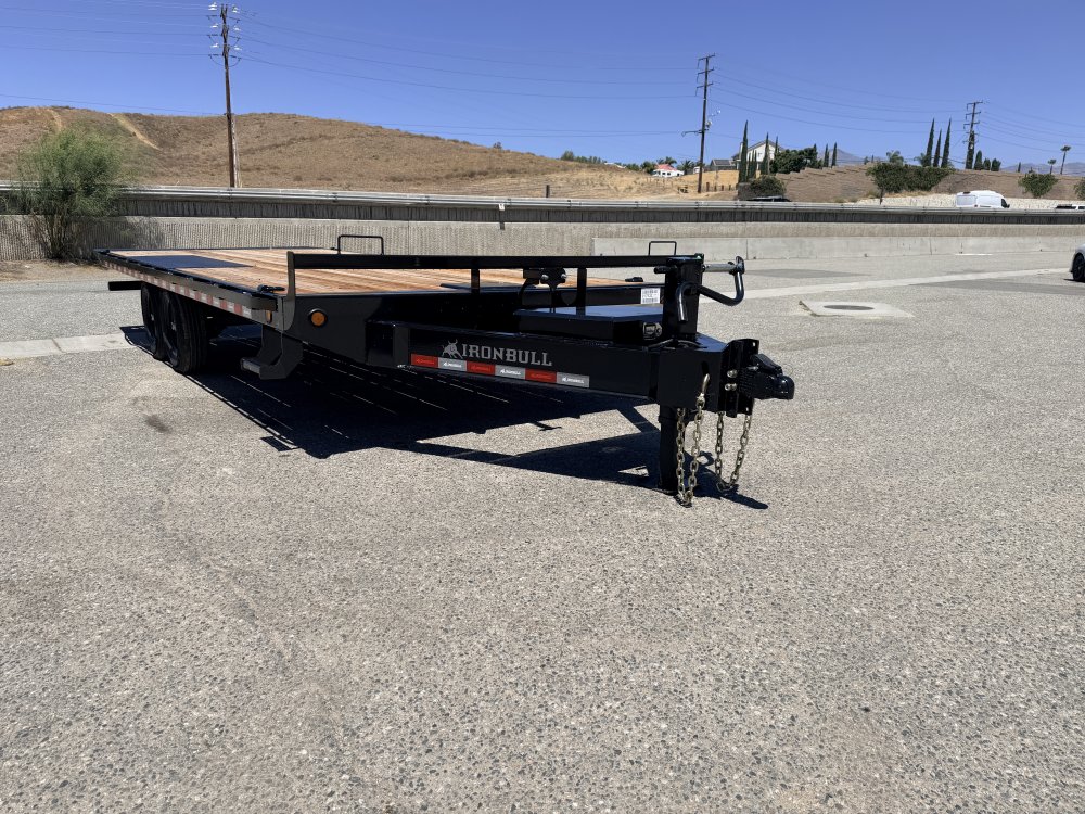 Iron Bull TDP14 102" x 22' 14K Deckover Tilt Trailer - Dual Hydraulic Cylinders, Winch Plate & Spare Mount