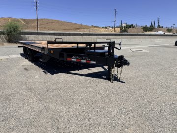 Iron Bull TDP14 102" x 22' 14K Deckover Tilt Trailer - Dual Hydraulic Cylinders, Winch Plate & Spare Mount