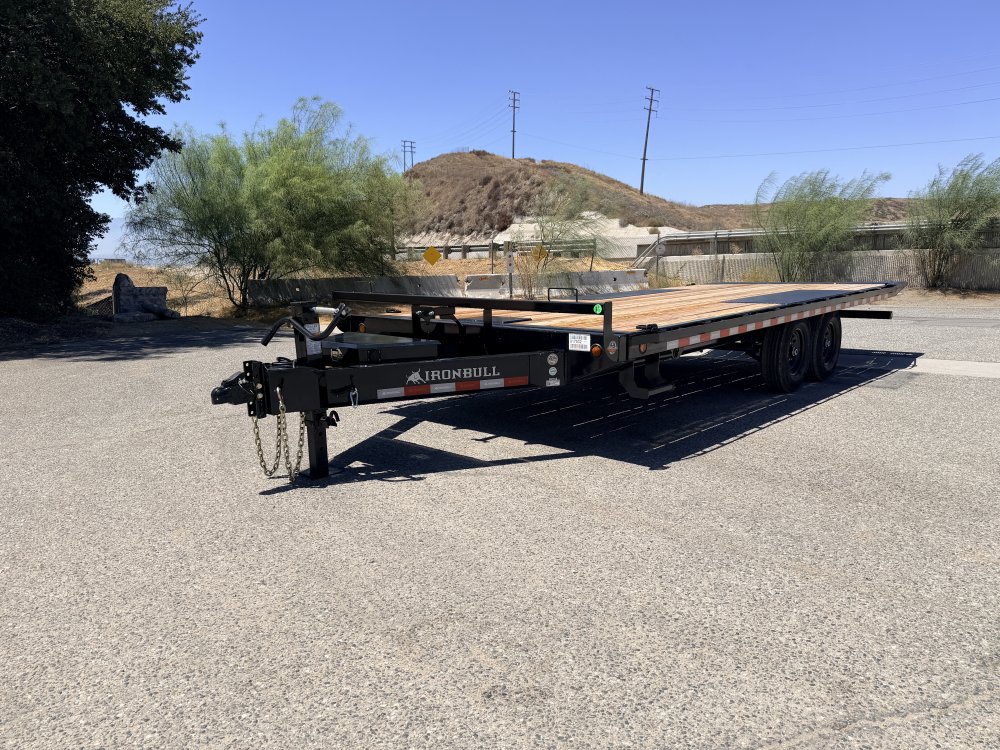 Iron Bull TDP14 102" x 22' 14K Deckover Tilt Trailer - Dual Hydraulic Cylinders, Winch Plate & Spare Mount