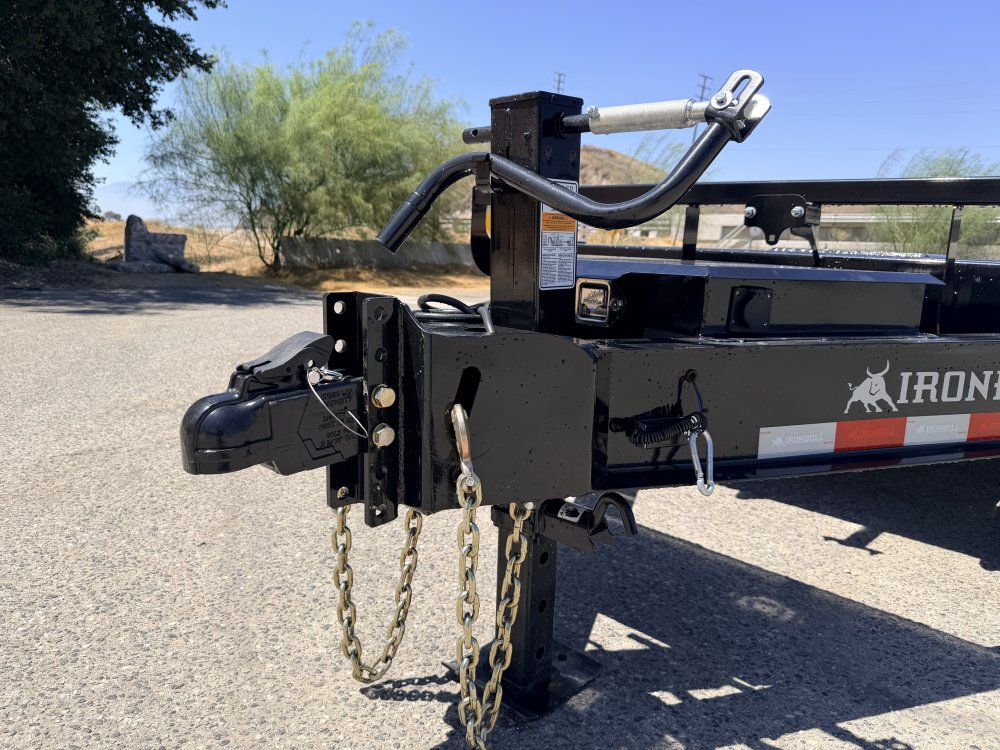 Iron Bull TDP14 102" x 22' 14K Deckover Tilt Trailer - Dual Hydraulic Cylinders, Winch Plate & Spare Mount