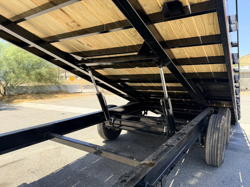 Iron Bull TDP14 102" x 22' 14K Deckover Tilt Trailer - Dual Hydraulic Cylinders, Winch Plate & Spare Mount