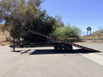 Iron Bull TDP14 102" x 24' 14K Deckover Tilt Trailer - Dual Hydraulic Cylinders, Winch Plate & Wireless Remote