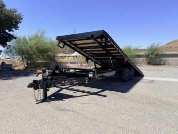 Iron Bull TDP14 102" x 24' 14K Deckover Tilt Trailer - Dual Hydraulic Cylinders, Winch Plate & Wireless Remote