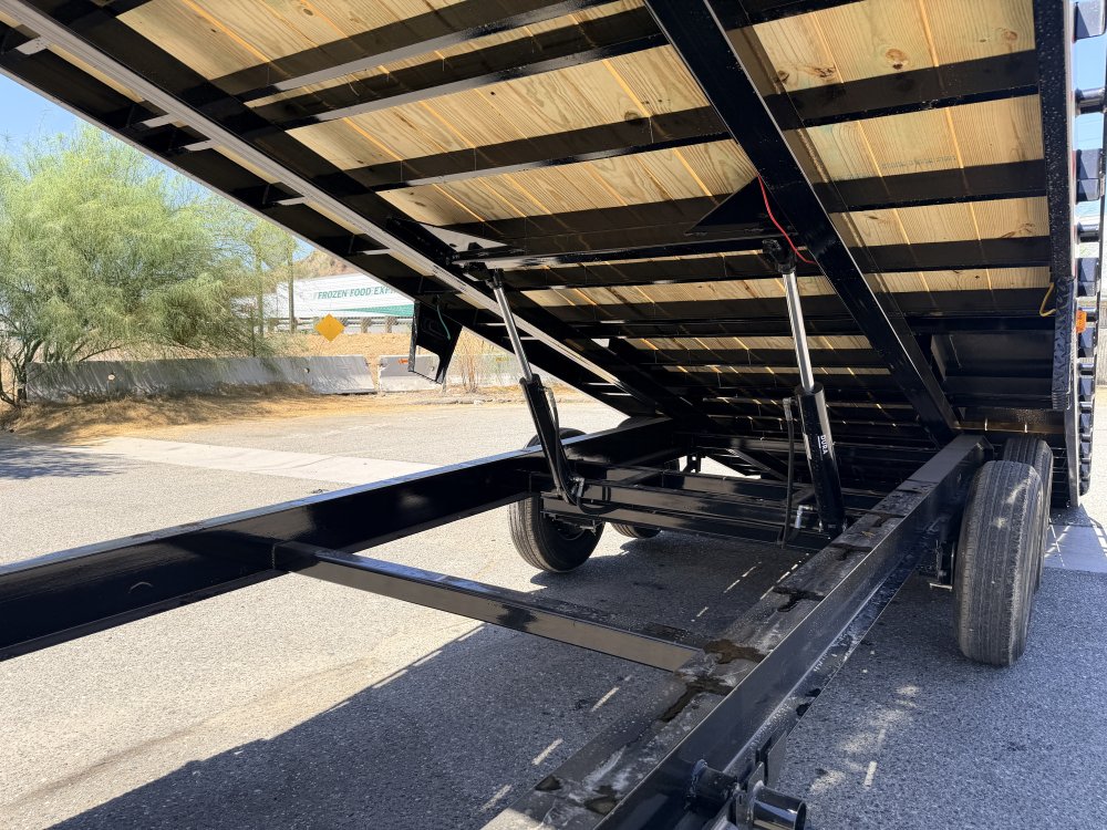 Iron Bull TDP14 102" x 24' 14K Deckover Tilt Trailer - Dual Hydraulic Cylinders, Winch Plate & Wireless Remote