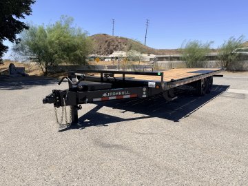 Iron Bull TDP14 102" x 24' 14K Deckover Tilt Trailer - Dual Hydraulic Cylinders, Winch Plate & Wireless Remote