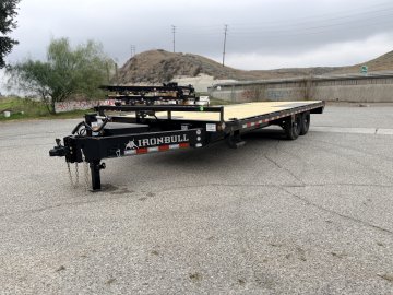 102x24 IronBull Deckover Equipment Trailer | 14,000 LB GVWR | 10" I-Beam Frame | 8' Slide-In Ramps