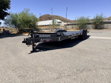Iron Bull TWB16 102" x 22' Gravity Tilt Equipment Trailer - 16K GVWR, 17.5" 16Ply Tires & Steel Floor
