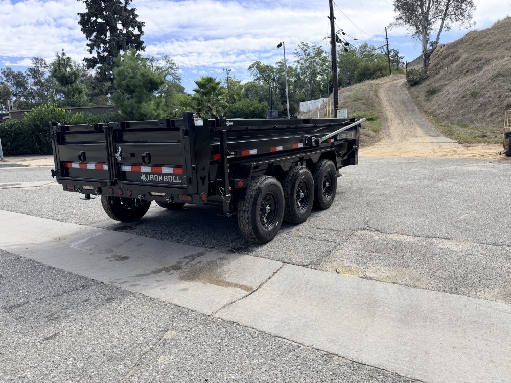 7x16 Iron Bull DTB Triple Axle Dump Trailer | 21,000 LB GVWR | Fully Loaded