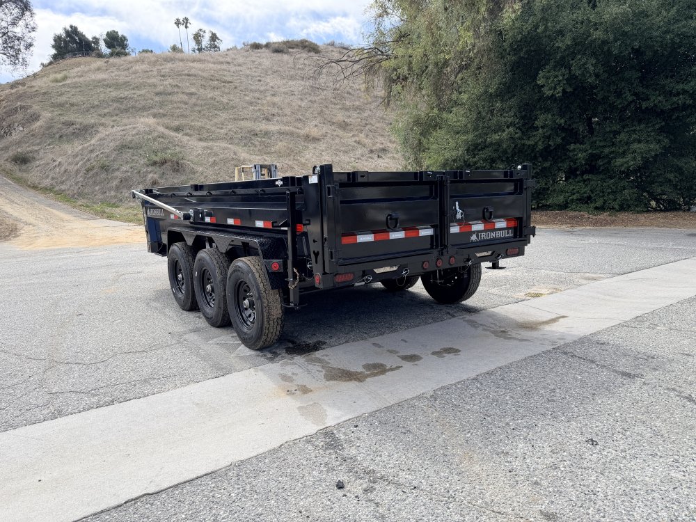 7x16 Iron Bull DTB Triple Axle Dump Trailer | 21,000 LB GVWR | Fully Loaded
